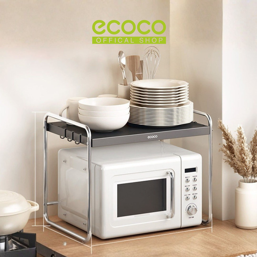 ECOCO Microwave Oven Rack Aluminium (Basic/Standard) - Rak Microwave Aluminium / Rak Oven Minimalis 