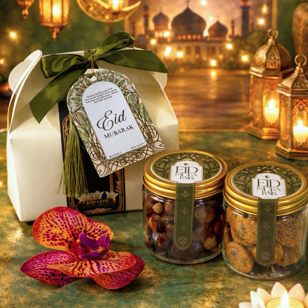 Wishful Box EID Cookies Lebaran – (isi 2 toples) Kukis Lebaran / Kue Kering Idul Fitri / Icing Cooki