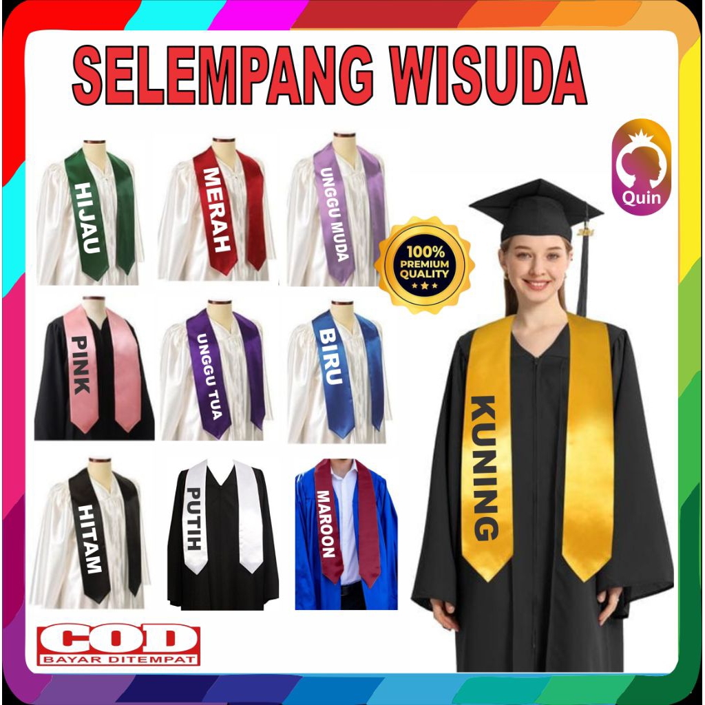 SELEMPANG WISUDA POLOS - SELEMPANG WISUDA - SELEMPANG DEWASA - SELEMPANG POLOS - SELEMPANG KALUNG
