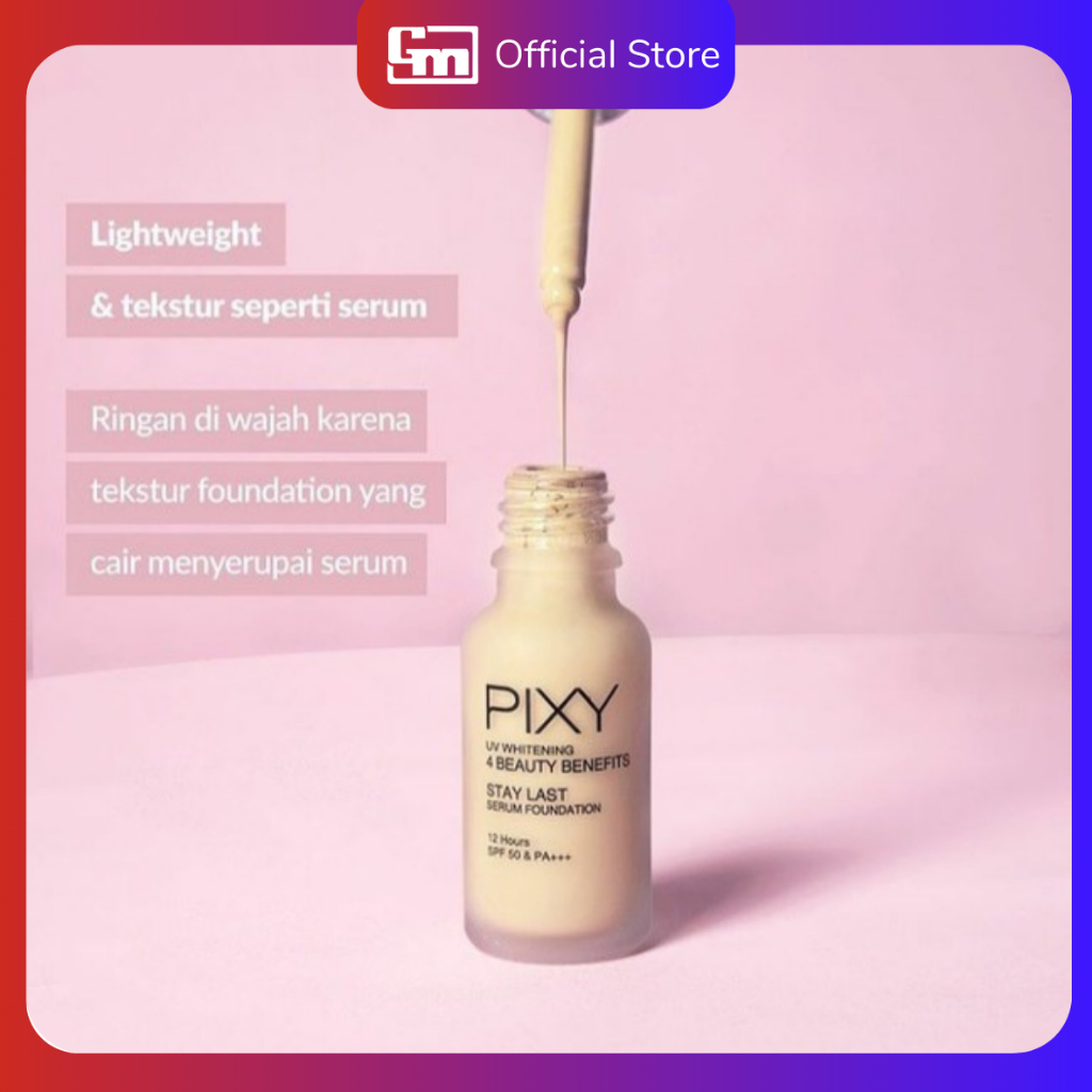 PIXY Stay Last Serum Foundation - Foundation Cair Ringan Tahan Lama 12 Jam SPF 50