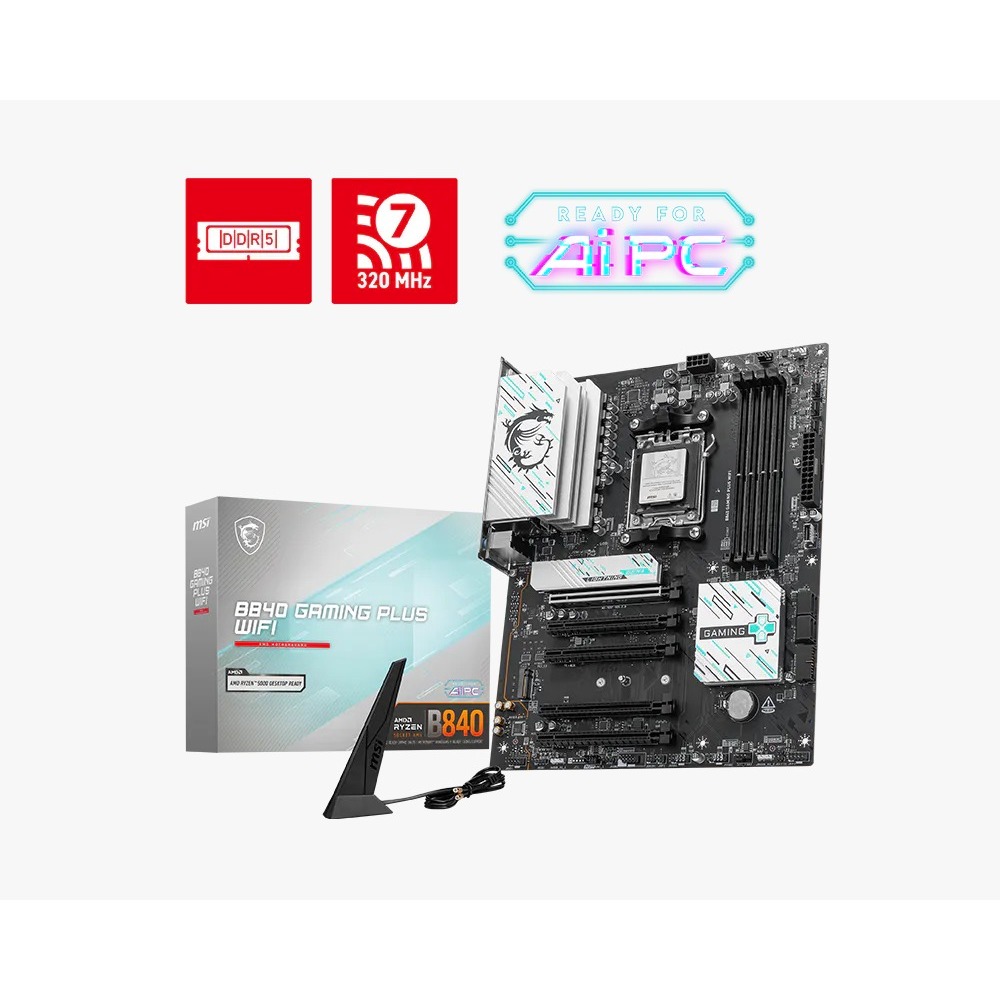 MOBO MSI B840 GAMING PLUS WIFI SINGLE DDR5 MOTHERBOARD - 04134