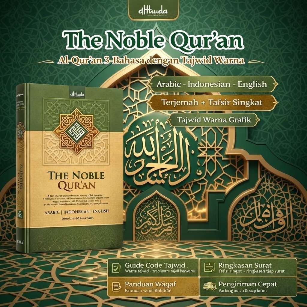 Alquran Latin Terjemah Lengkap 30 Juz Ukuran A5 Dilengkapi Tanda Waqaf Jeda Dan Go The Noble Qur`An 