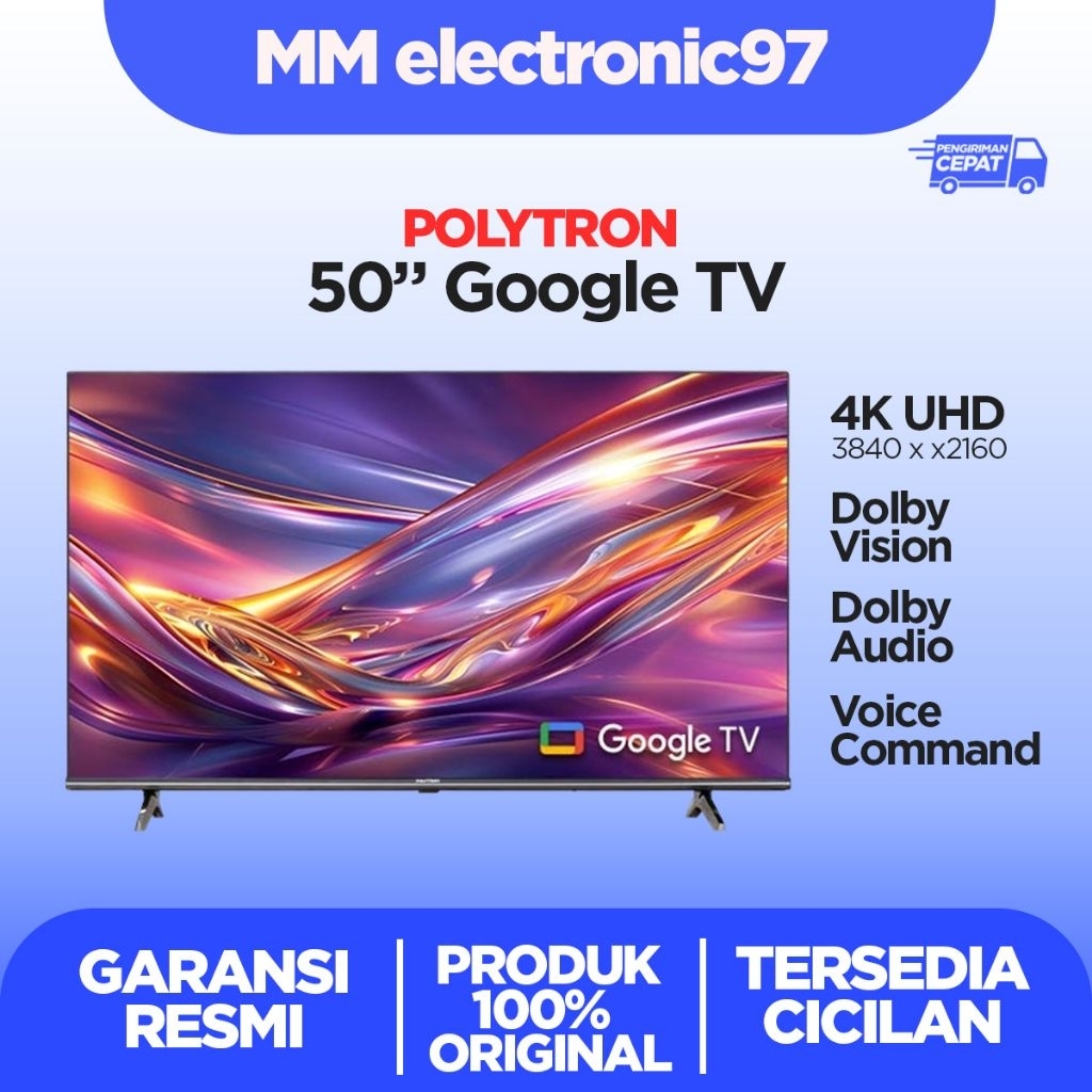 Led Polytron 50 inch Smart Goggle Tv 4k UHD Tv PLD-50UG5059