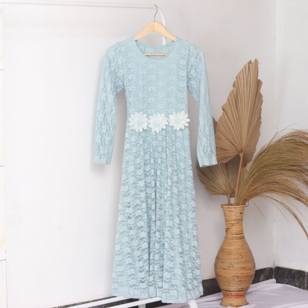 FASHION MUSLIM WANITA DRESS GAMIS BRUKAT