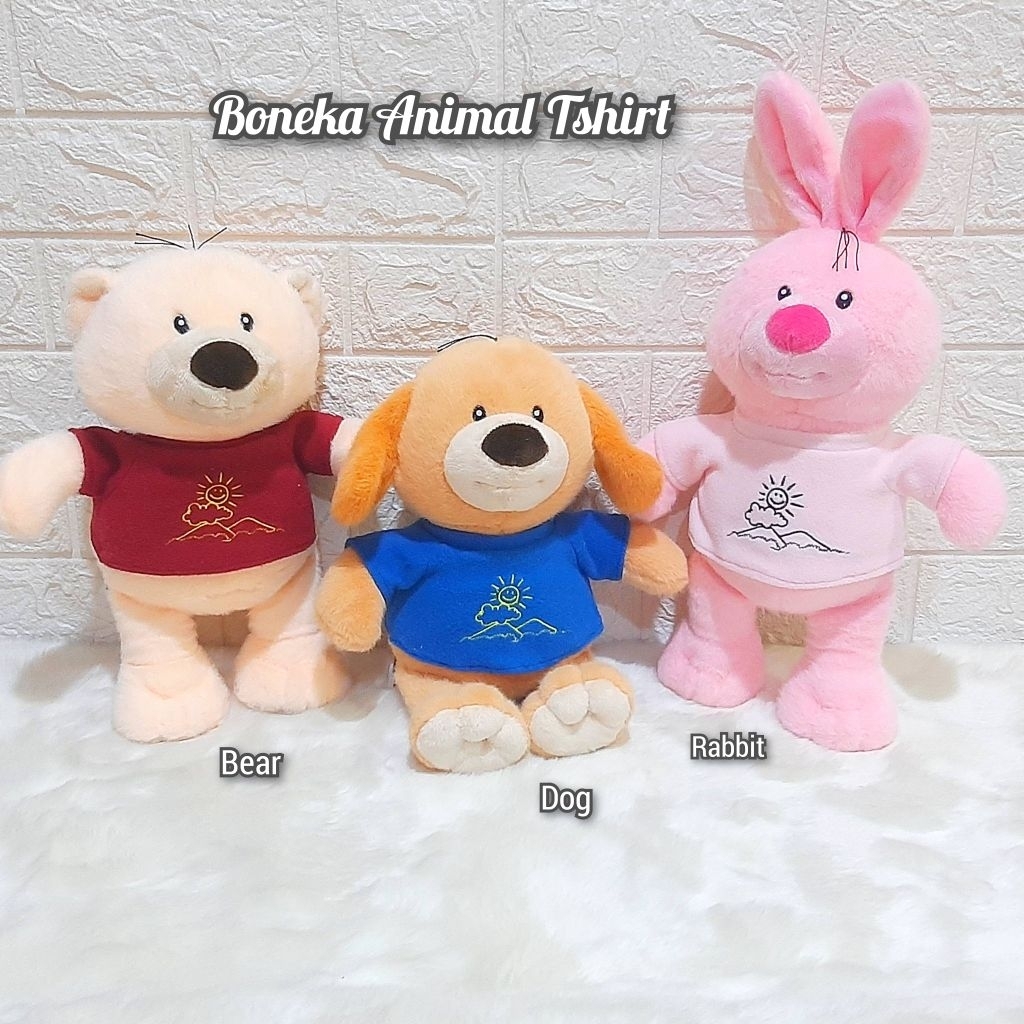 Boneka Cute Animal Tshirt Boneka Cute Bear Rabbit Dog