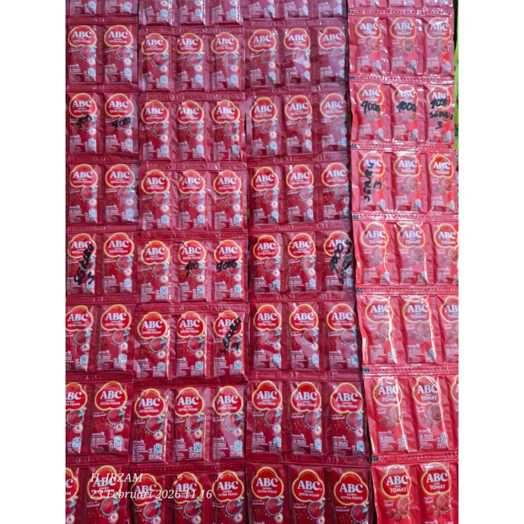 READY SIAP KIRIM 3 Renceng Saos Sambal ABC Extra Pedas dan Saos Tomat ABC 3 Renceng