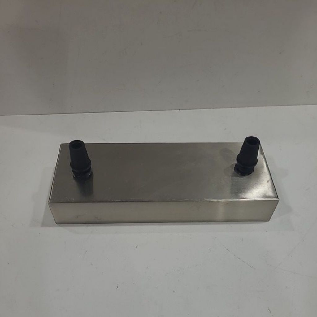 sparepart kap base plafon lampu gantung 2 lubang hias base panjang 16 cm