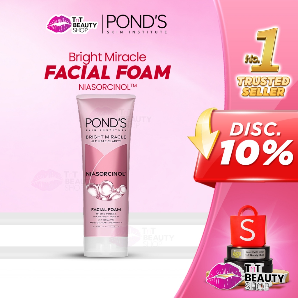 Pond's Bright Miracle Ultimate Clarity Niasorcinol Facial Foam 100gr - 50gr- Pond's Bright Beauty Se