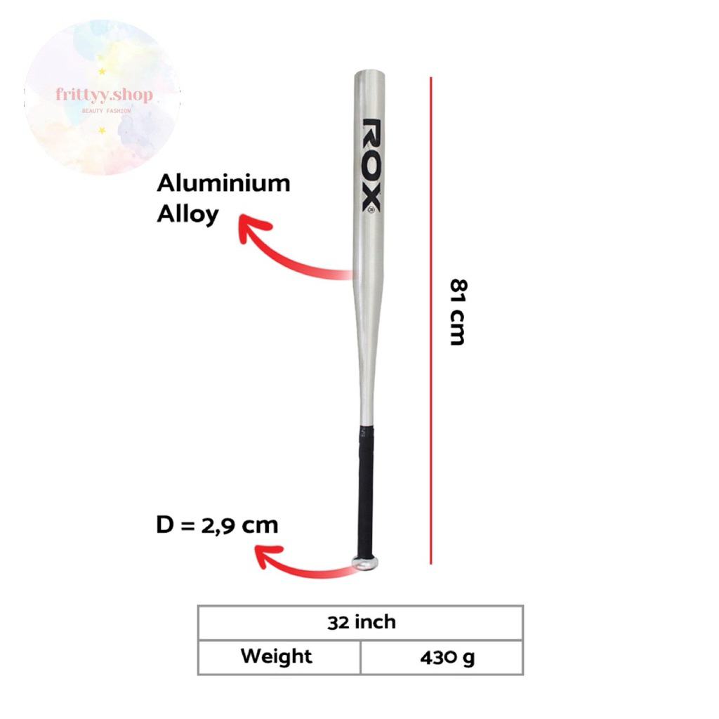 Stick Softball Tongkat Pemukul Softball Alumunium ROX DELUD 32Inch Original
