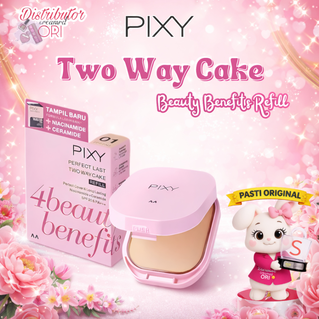Pixy UV Whitening 4 Beauty Benefits Refill Two Way Cake Perfect Last 4BB TWC / Bedak