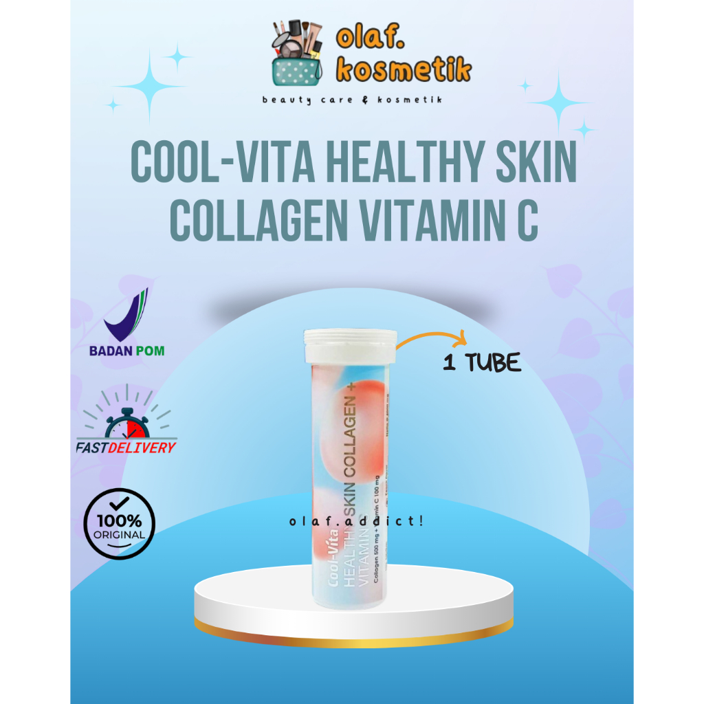 [OLAF] COOL-VITA HEALTHY SKIN COLLAGEN VITAMIN C (ECERAN 1 TUBE @10 TABLET EFFERVESCENT) -MENCERAHKN
