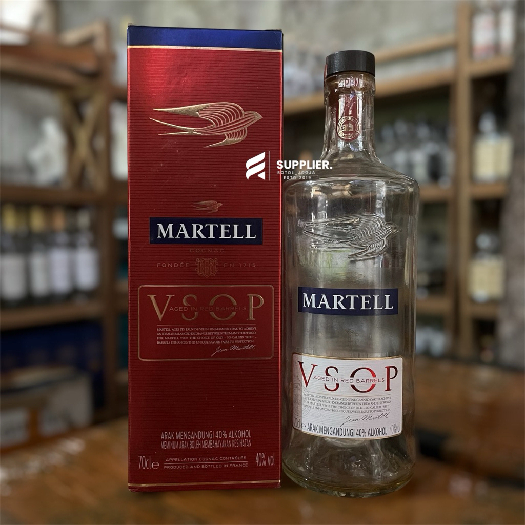 botol bekas botol kosong Martell Vsop cocok untuk pajangan dan koleksi