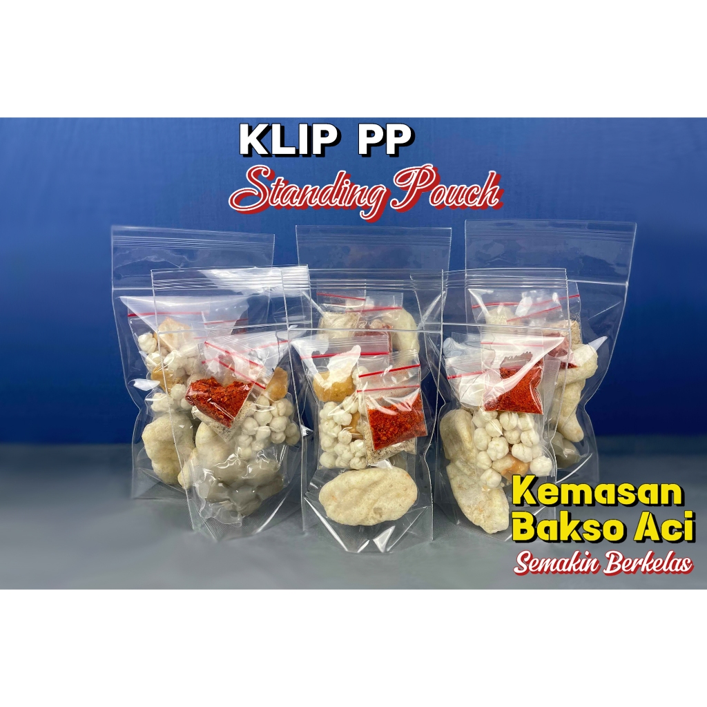 Plastik PP Klip / Standing Pouch / Seal Biasa 17.6 x 10 cm (10 pack special)