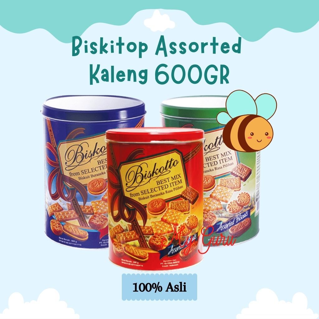 [DRUM] BISKITOP BISKUIT ASSORTED KALENG 600gr / BISKUIT KALENG BISKITOP / BISKUIT LEBARAN