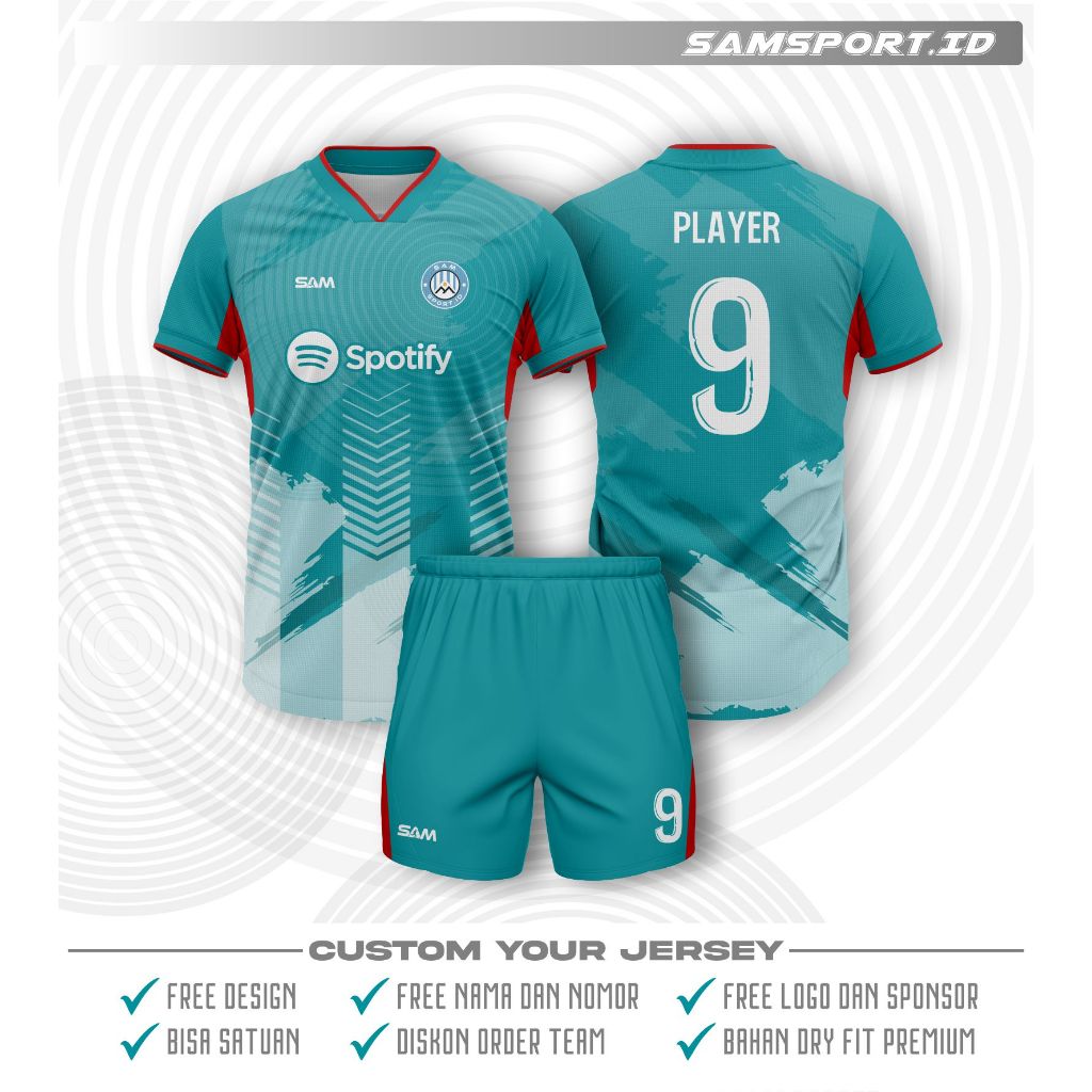 Jersey bola custom murah/Jersey custom nama sendiri/Jersey Printing Futsal/baju futsal custom