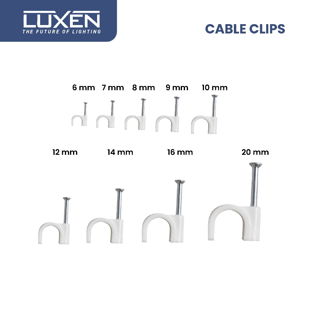 Cable Clips LUXEN / Klem Beton LUXEN / Klem LUXEN / Klip Kabel Plastik / Klem Kabel LUXEN