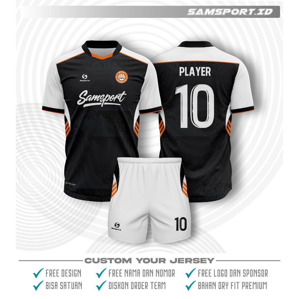 Jersey bola custom murah/Jersey custom nama sendiri/Jersey Printing Futsal/baju futsal custom