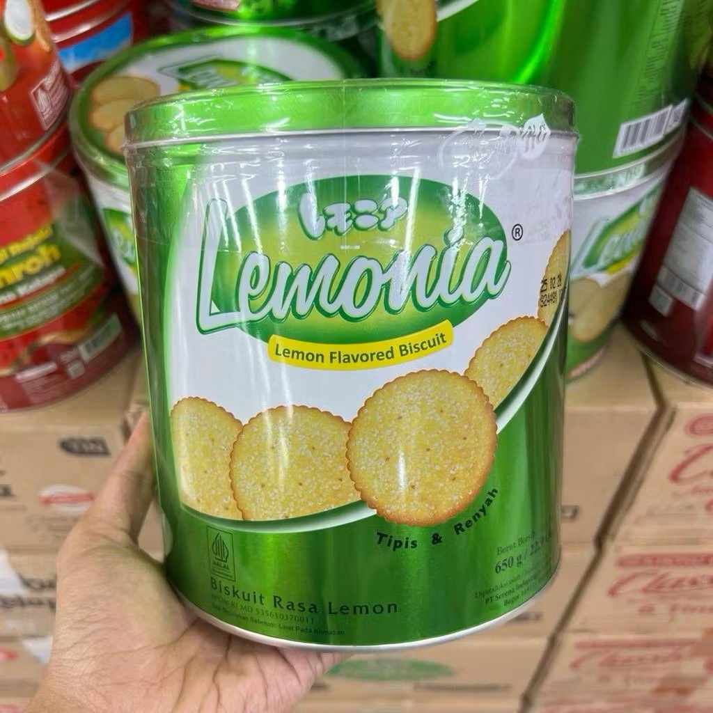 Nissin Lemonia Biskuit Kaleng 650gr