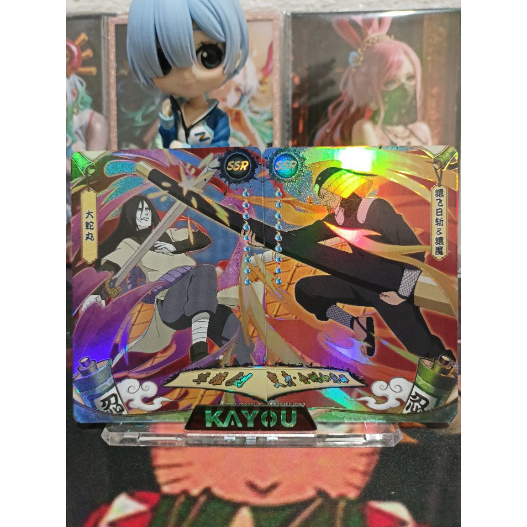 Kartu naruto kayou SSR SET( 2pcs) orochimaru vs hiruzen