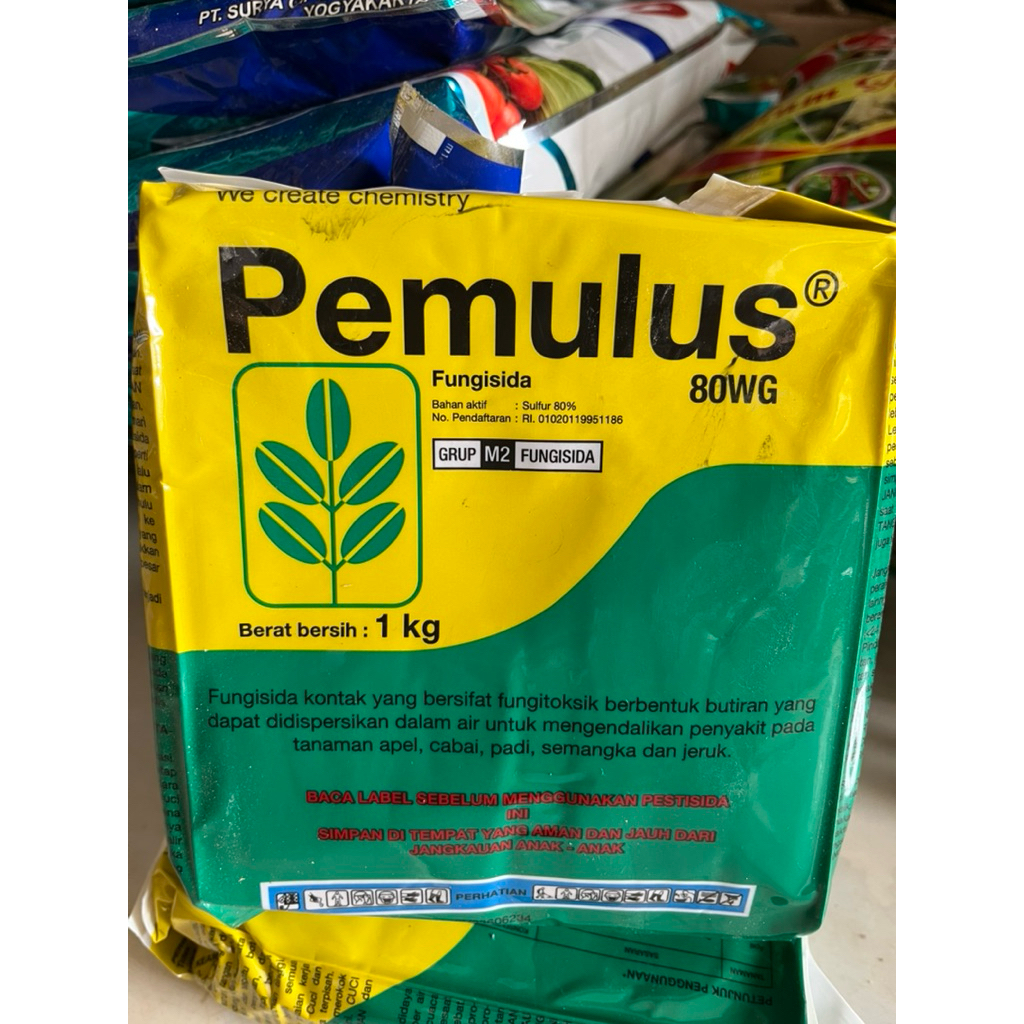 Fungisida Pemulus 80 WG 1 Kg - Kontrol Jamur & Tungau, Fungistatik, Bahan Aktif Belerang