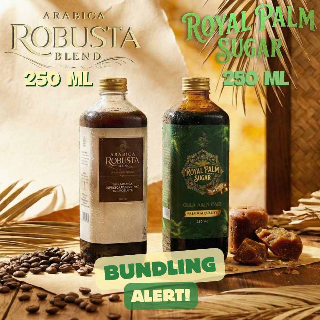 BUNDLING ARABICA ROBUSTA BLEND ESPRESSO CONCENTRATED & ROYAL PLAM SUGAR 250 ML | Espresso Cair 250 m