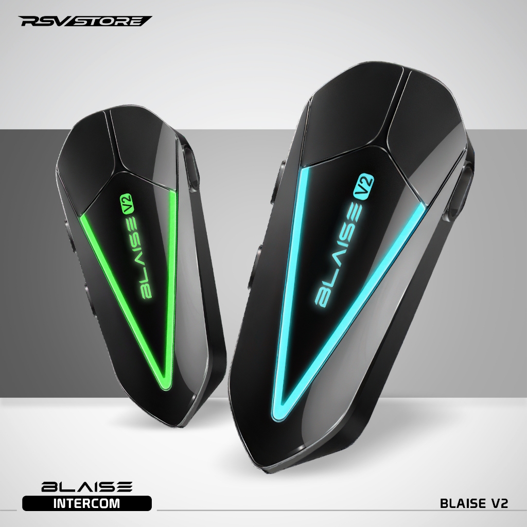 BLAISE V2 Intercom Helm Bluetooth Waterproof – Music Sharing Sambil Intercom Headset Helm Motor