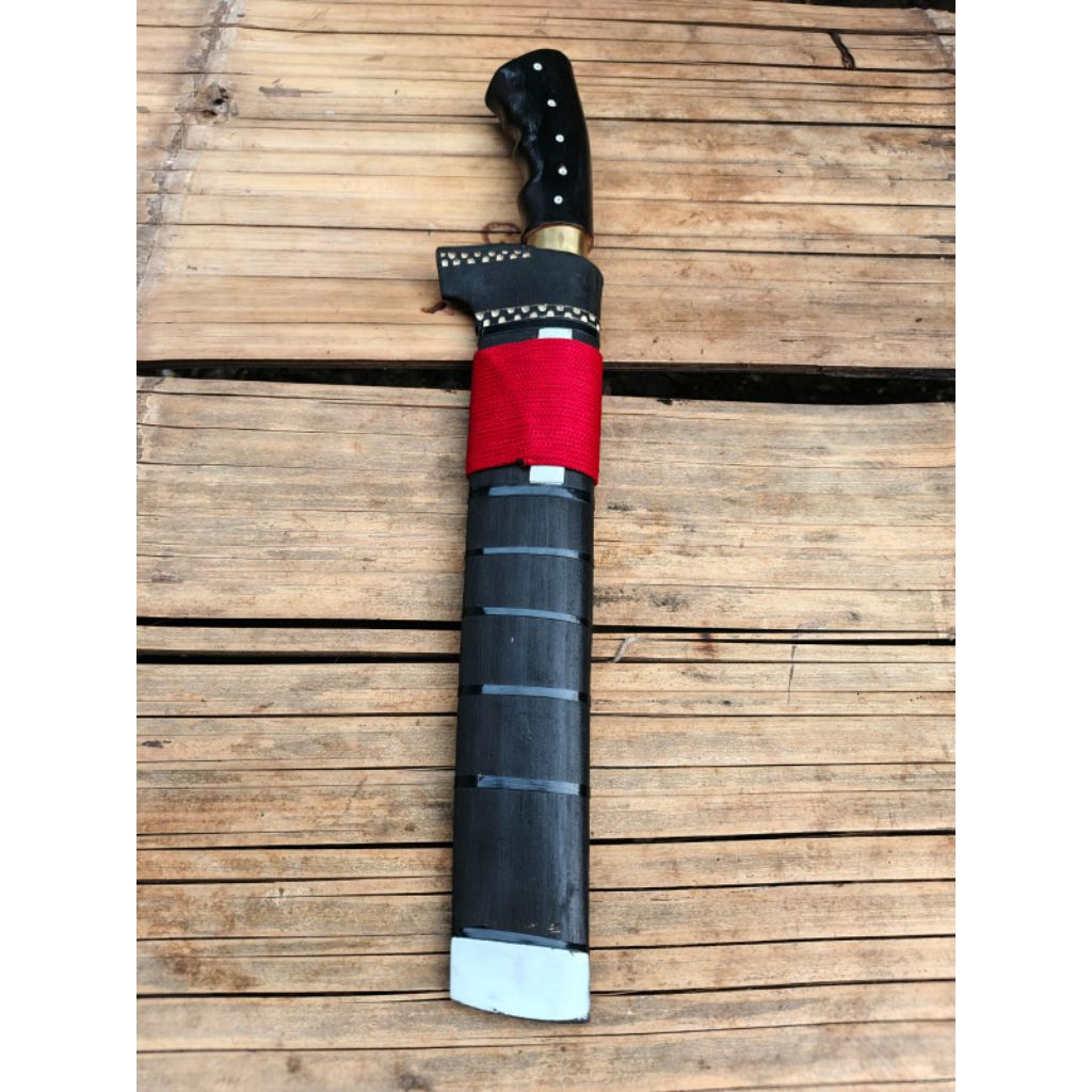 GOLOK SEMBLIH KAMBING KERBAU GG KAYU MAHONI MULTI PUNGSI PANJANG 27 CM ASLI BANTEN