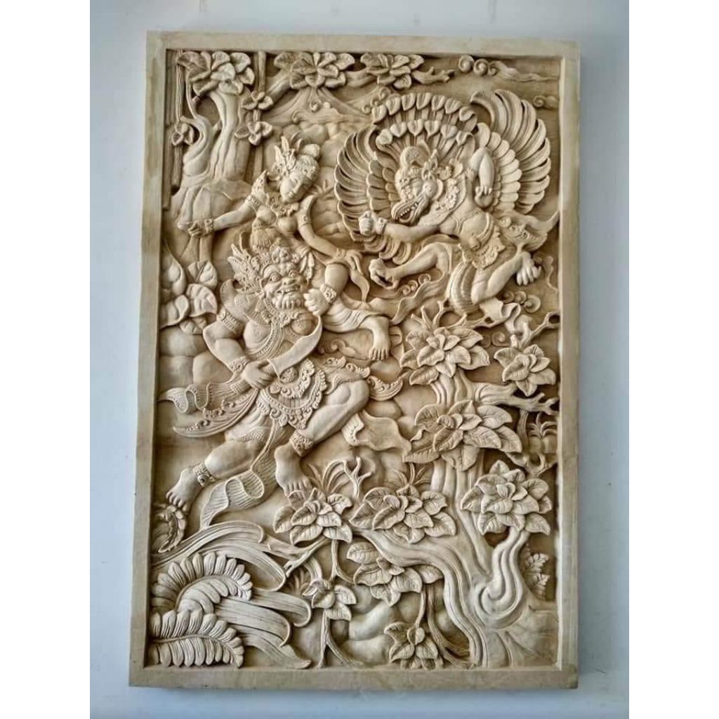 relief Mahabarata Ramayana batu alam