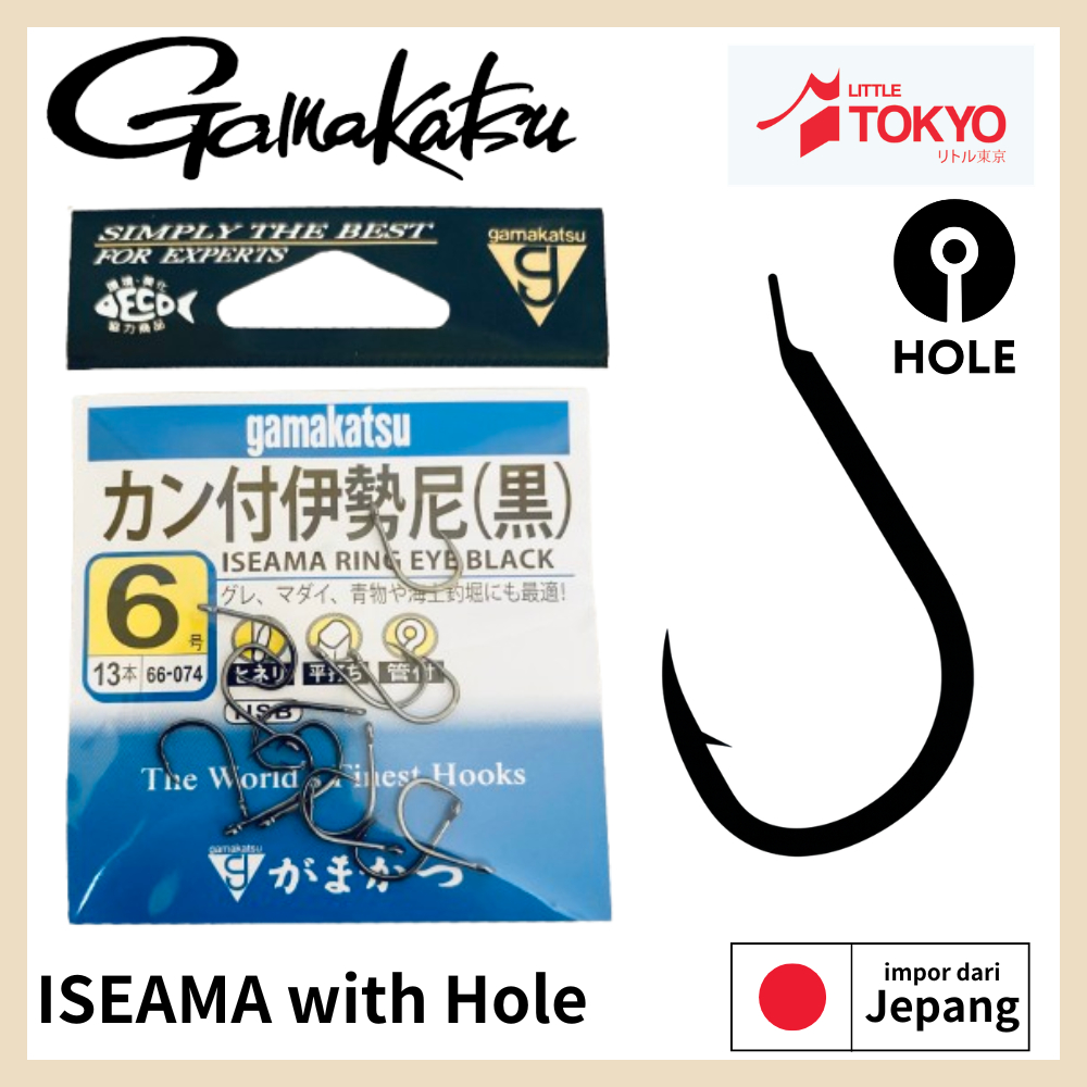 Mata Kail Pancing Gamakatsu ISEAMA RING EYE BLACK  Original Japan