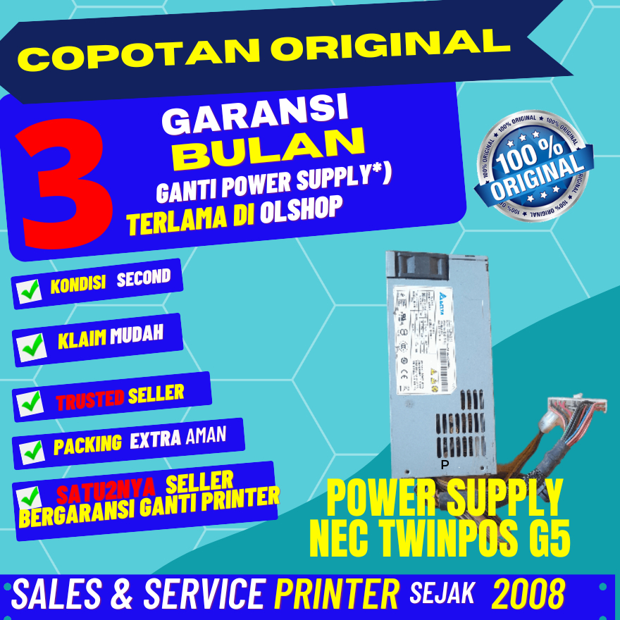 Power Supply PSU adaptor Komputer Kasir NEC TWINPOS G5 garansi 3 bulan ganti part ,bukan garansi ser