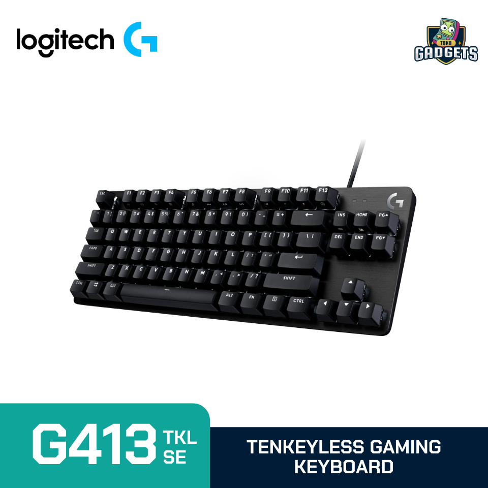 LOGITECH G413 SE Keyboard Gaming TKL Mechanical Tactile PBT Keycap LED Putih