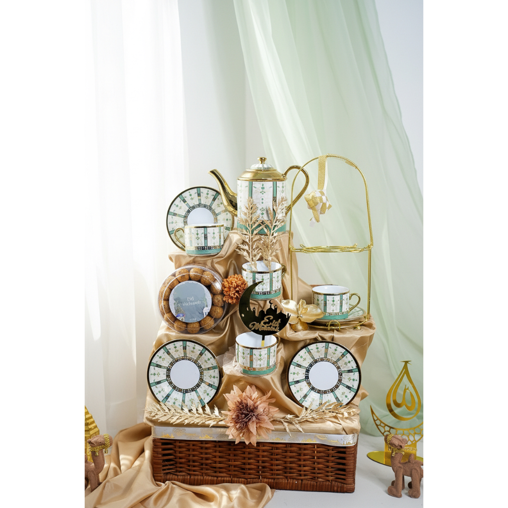 ROYAL TEA POT SET - Hampers Teko Set  Lebaran, Parcel Lebaran Idul Fitri, Parcel Keramik Lebaran