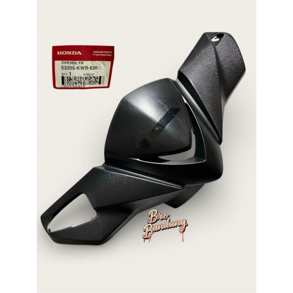 ￼Cover Front Handle Black Doof Batok Depan Honda Blade Karbu 53205-KWB-920 Ori Honda Genuine Parts o
