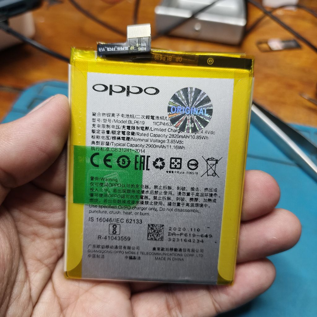 Baterai Oppo A57 A39 BLP619 Original