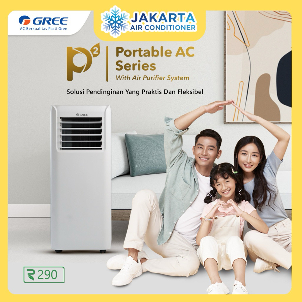 AC Portable Standing GREE 1 PK 09 P2 With Air Purifier System