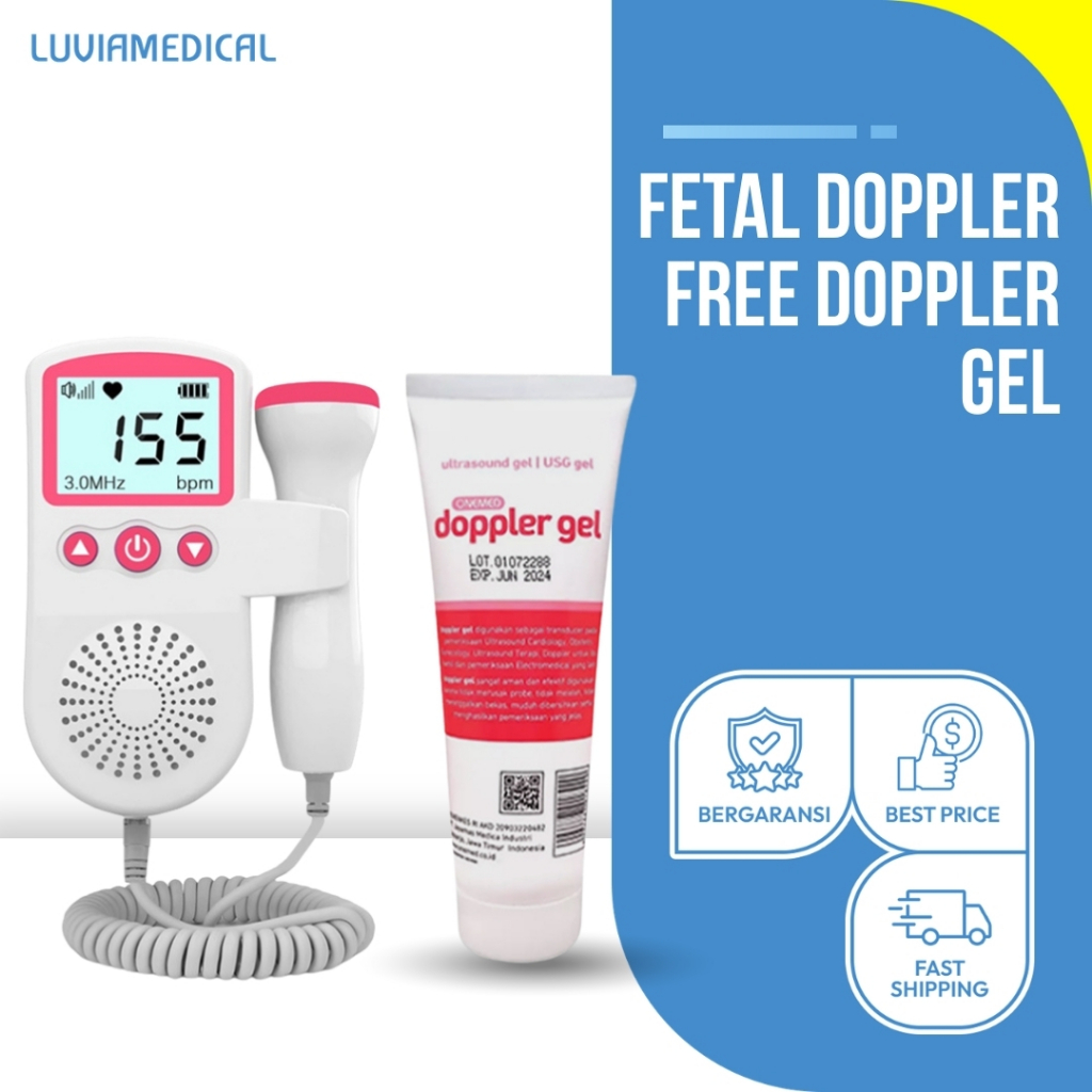 Fetal Doppler Pendetaksi Detak Jantung Janin + Free Gel Ultrasound Dan Baterai / Fetal Doppler Taff 