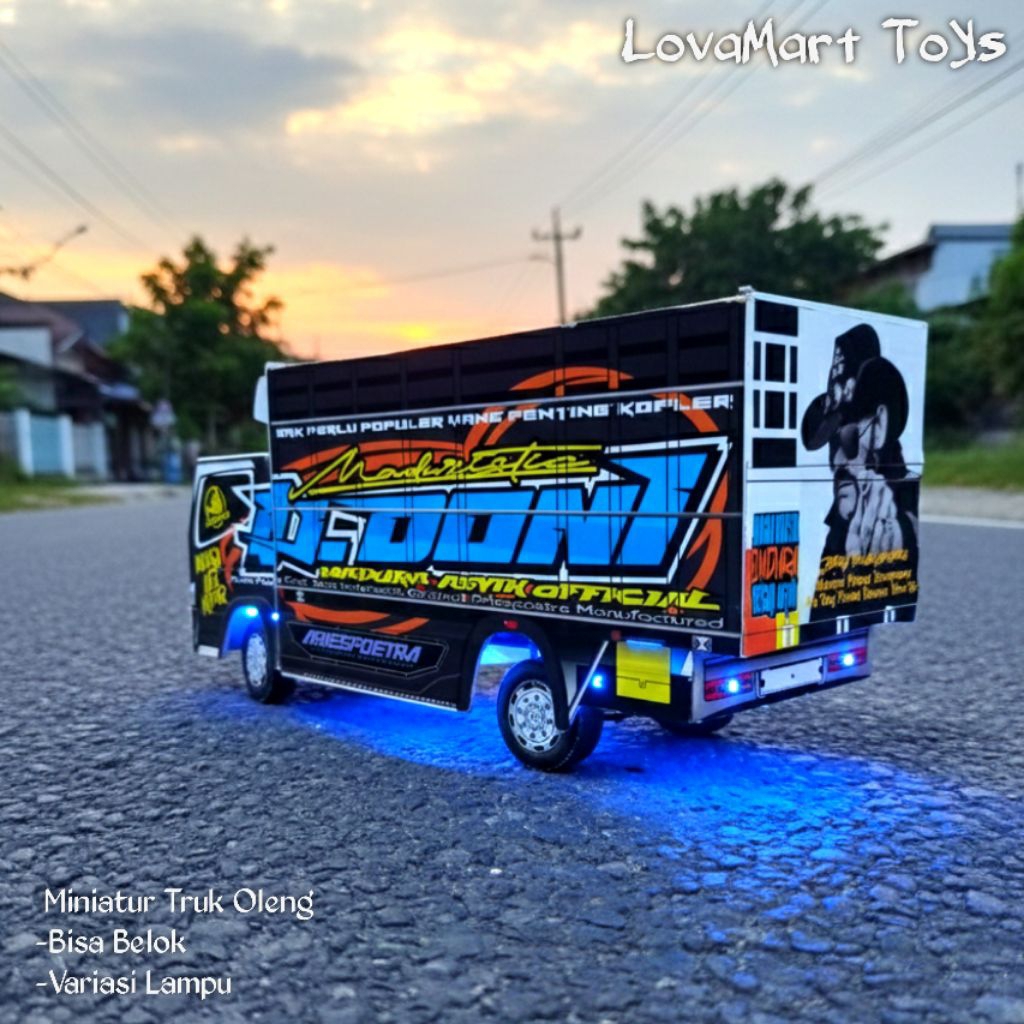 Mainan Truk Oleng Bisa Belok Kanan Kiri, Bisa Oleng , Miniatur Truk Oleng