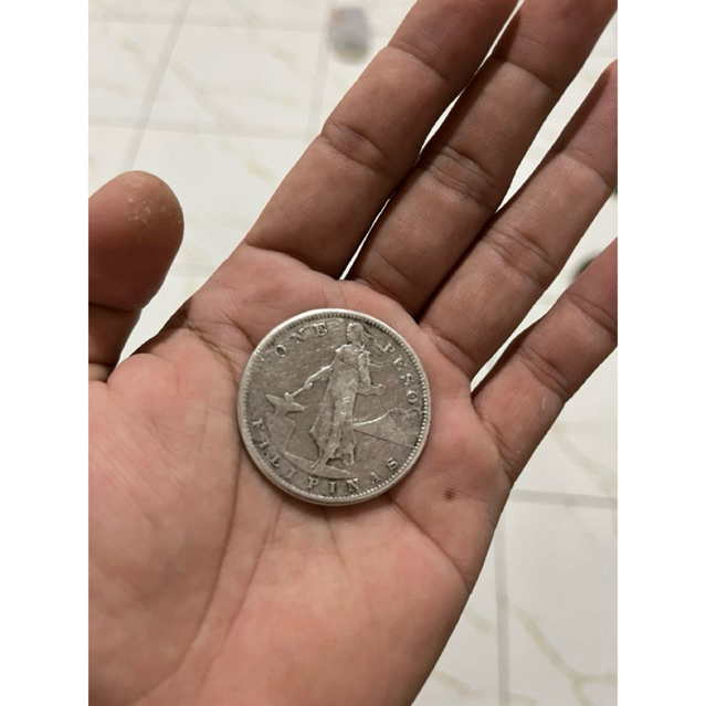 koin perak asli ONE PESO PILIPINAS original