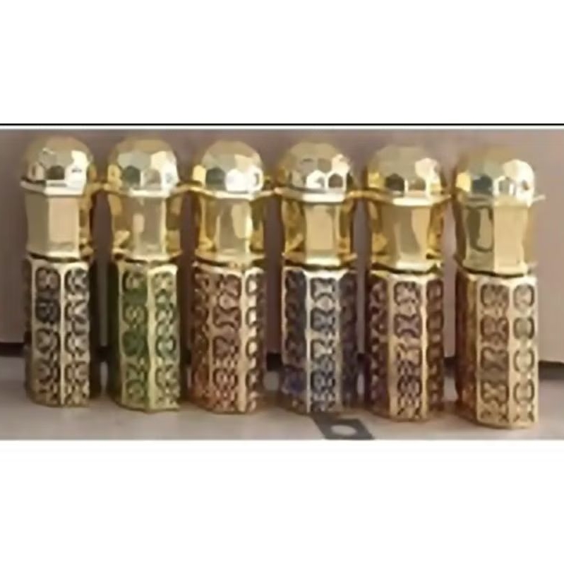 botol tola kubah batik gold warna 3ml 6ml 12ml  stik kaca mewah per 25 lusin