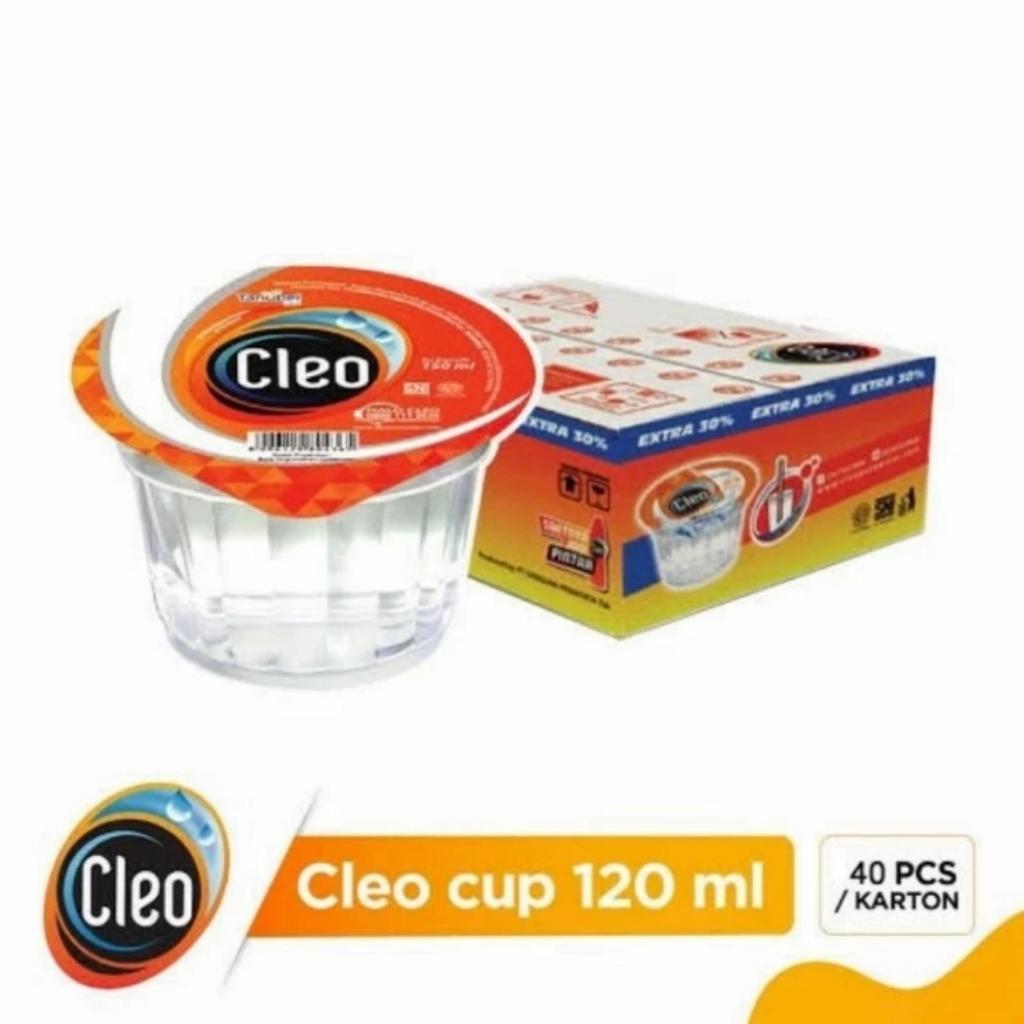 Cleo Gelas 1 Dus Isi 40 Cup 120 ml Air Minum Murni Murah
