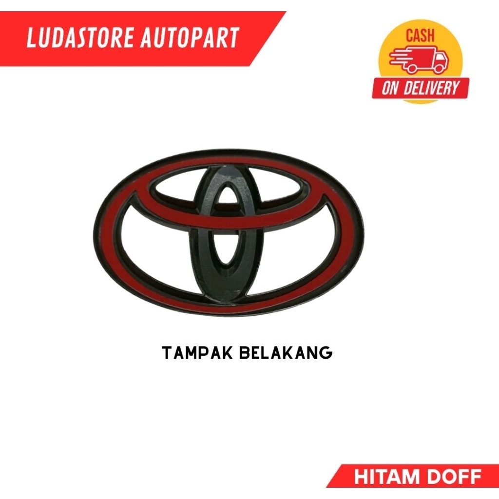 Casing Emblem Logo Toyota Vios Gen 3 Hitam Doff Depan Belakang