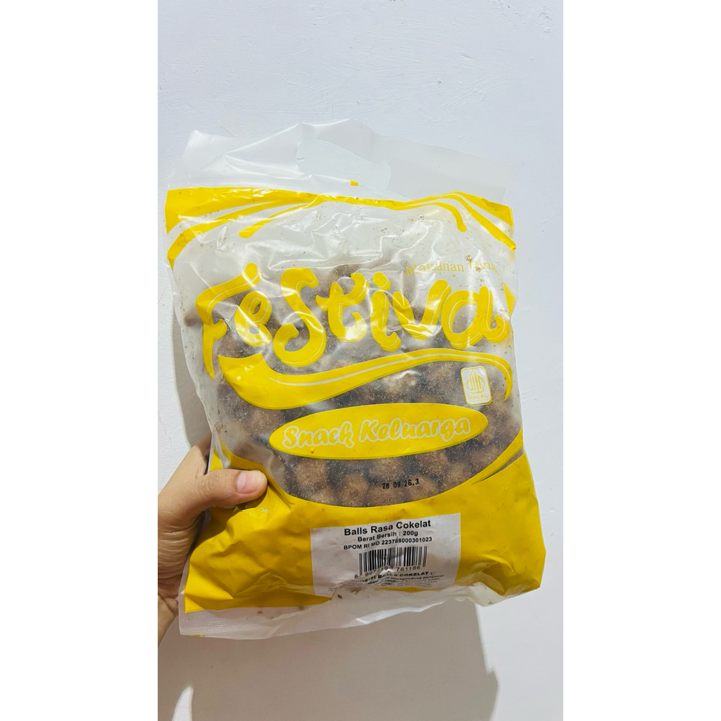 Snack Festival Balls Rasa Coklat
