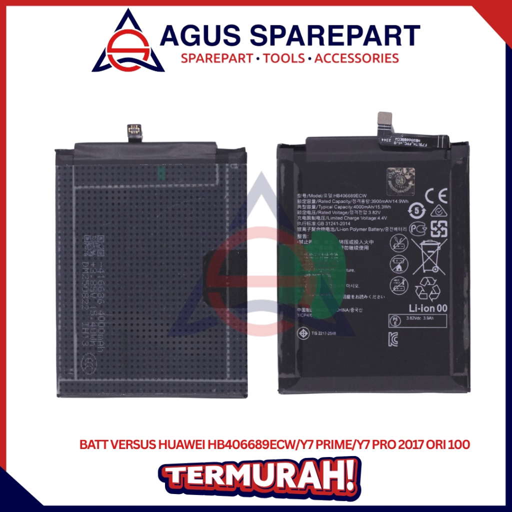 BATERAI HB406689ECW / Y7 PRIME / Y7 PRO 2017 ORI / BATRE / BATTERE / BATTERY