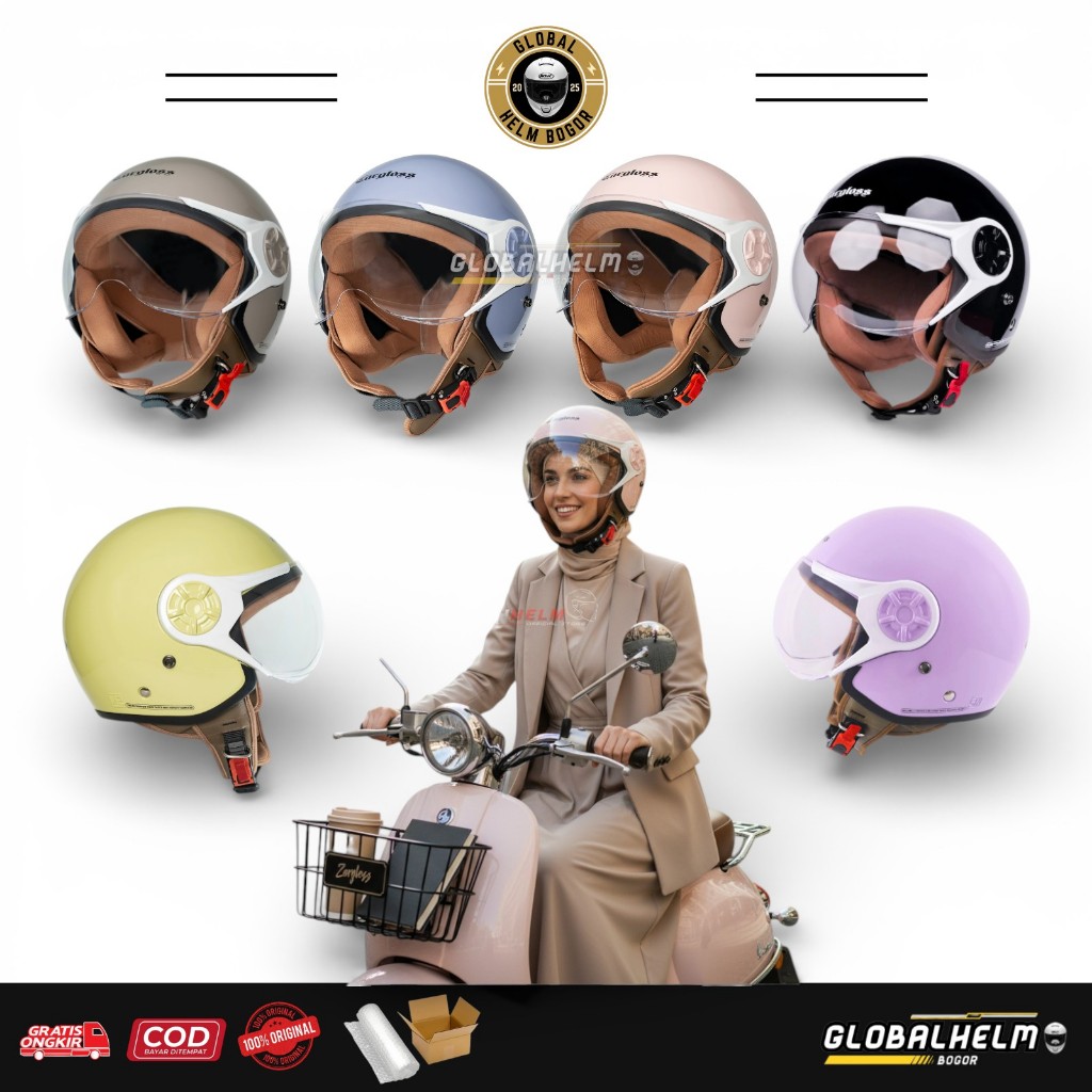 HELM CARGLOSS YRH HIJAB ORIGINAL SNI HELM HIJAB FRIENDLY