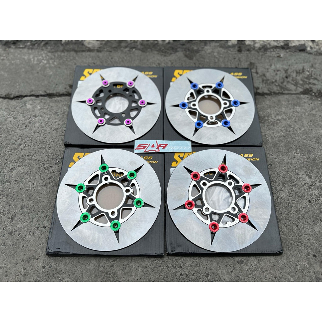 Disk piringan cakram Honda dll. lebar 220 mm baut 4 floating buta piringan cakram buta