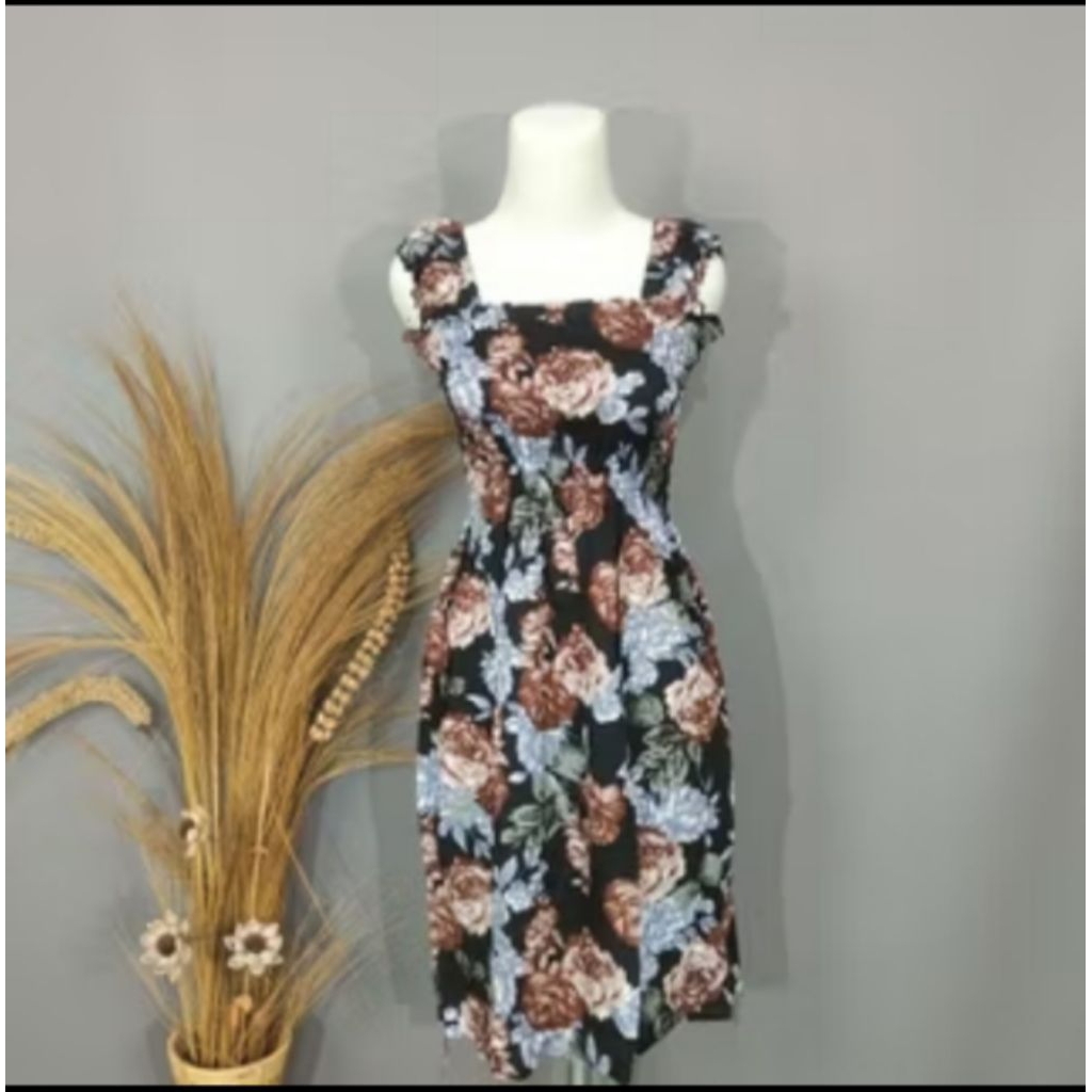 Daster Kerut Mini Dress Seksi Kekinian