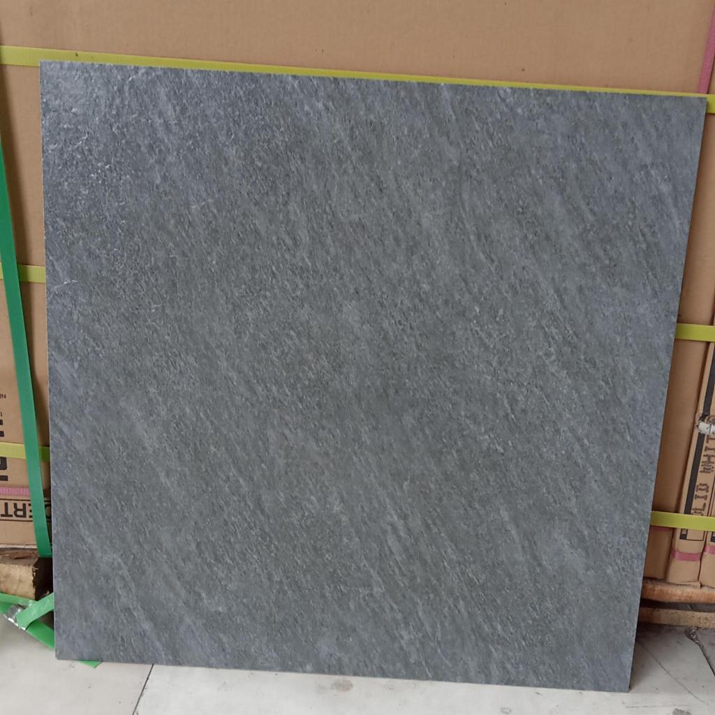Granit ARNA Amani Dark Grey 60x60 – Granit Lantai Doff Tekstur Timbul, Natural & Anti Slip