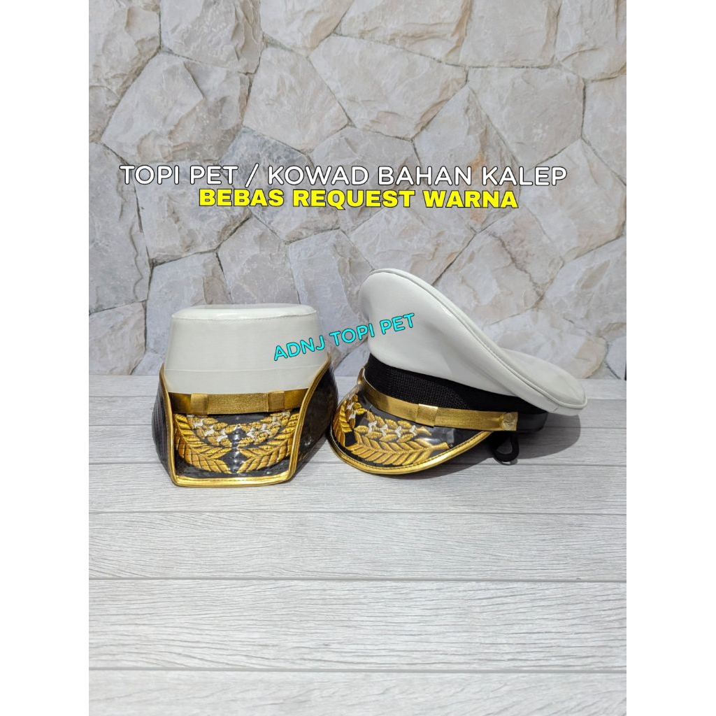 Topi pet / kowad paskibra lkbb bahan kalep .