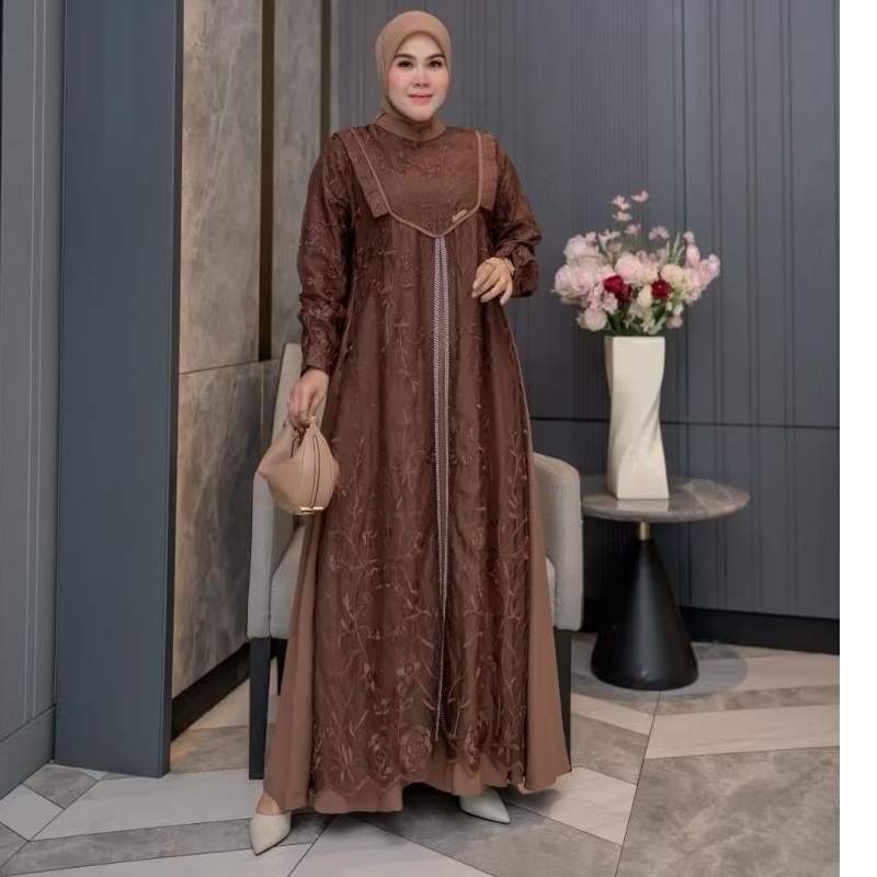 berlin dress  Dress Muslim Wanita Elegan by Syafeera