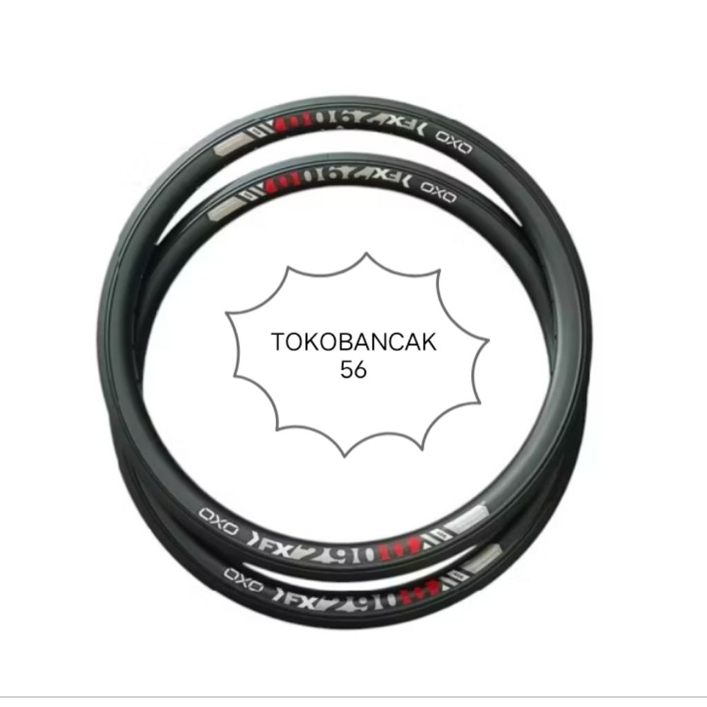 VELG/ RIM 20x1.50 OXO 3CM HOLE 36 HITAM DOUBLE WALL